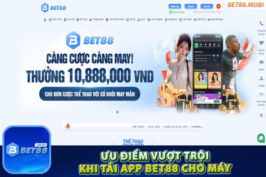 Cá cược thuận tiện với app bet88